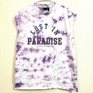 Asos Design Shirt Size Small Tie Dye Muscle Tee Lost in Paradise Purple L3